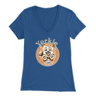 Blue Yorkie v-neck t-shirt by OMG You're Home