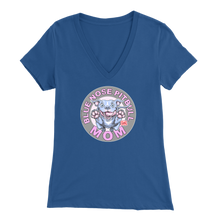 Load image into Gallery viewer, Blue Nose PitBull Mom - Bella Womens V-Neck