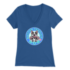Boston Terrier Mom - Bella Womens V-Neck for the Bostie Mom