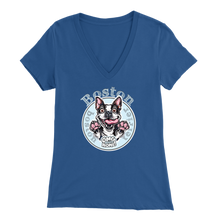 Load image into Gallery viewer, Boston Terrier - Bella Womens V-Neck for the Boston Terrier Dog Lover