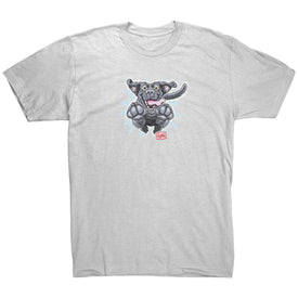 Happy Excited Jumping Black Labrador Retriever Dog - Mens T shirt for Dog Lovers