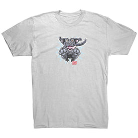 Happy Excited Jumping Black Labrador Retriever Dog - Mens T shirt for Dog Lovers