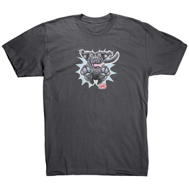 Happy Excited Jumping Black Labrador Retriever Dog - Mens T shirt for Dog Lovers