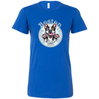 a royal blue shirt with a Boston Terrier dog design by OMG You're Home