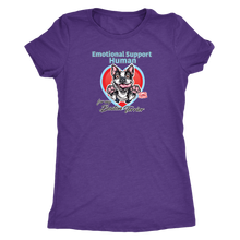 Load image into Gallery viewer, Emotional Support Human - Boston Terrier  Womens Triblend for Bostie Dog Lovers