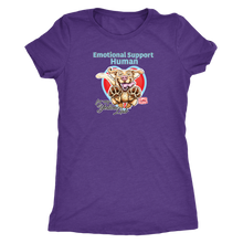 Load image into Gallery viewer, Next Level Womens Shirt featuring the Yellow Labrador Retriever dog design in the Emotional Support Human collection.