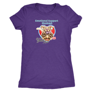 Next Level Womens Shirt featuring the Yellow Labrador Retriever dog design in the Emotional Support Human collection.