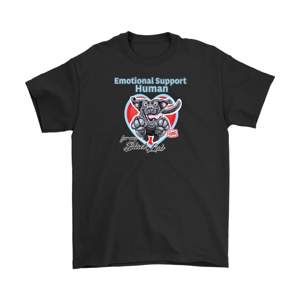 Emotional Support Human - Black Labrador Retriever - Men's T-Shirt for Dog Lovers