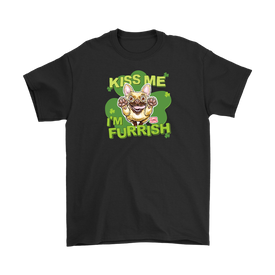 Kiss me I'm furrish - Frenchie - Gildan Mens T-Shirt