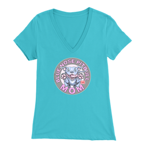 Blue Nose PitBull Mom - Bella Womens V-Neck