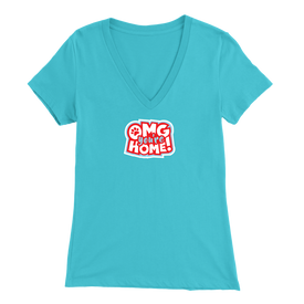 OMG Logo - Bella Womens V-Neck Shirt for Dog Lovers