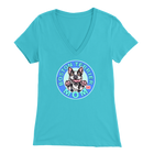 Boston Terrier Mom - Bella Womens V-Neck for the Bostie Mom