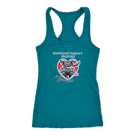 Emotional Support Human - Black Labrador Retriever - Racerback Tank for Dog Lovers