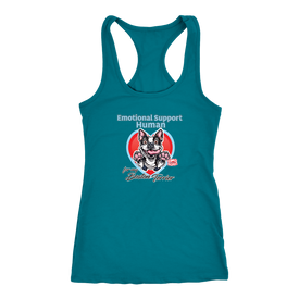 Emotional Support Human - Boston Terrier - Next Level Racerback Tank