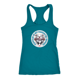 Rescue is my favorite breed - White Staffy Racerback Tank