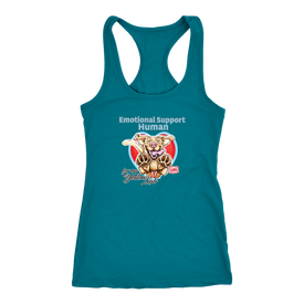 Emotional Support Human - Yellow Labrador Retriever - Next Level Racerback Tank