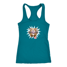 OMG Red Nose Pitbull - Next Level Racerback Tank