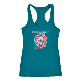 Emotional Support Human - Blue Nose Pitbull - Next Level Racerback Tank