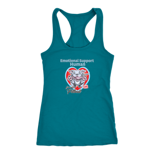 Emotional Support Human - Blue Nose Pitbull - Next Level Racerback Tank