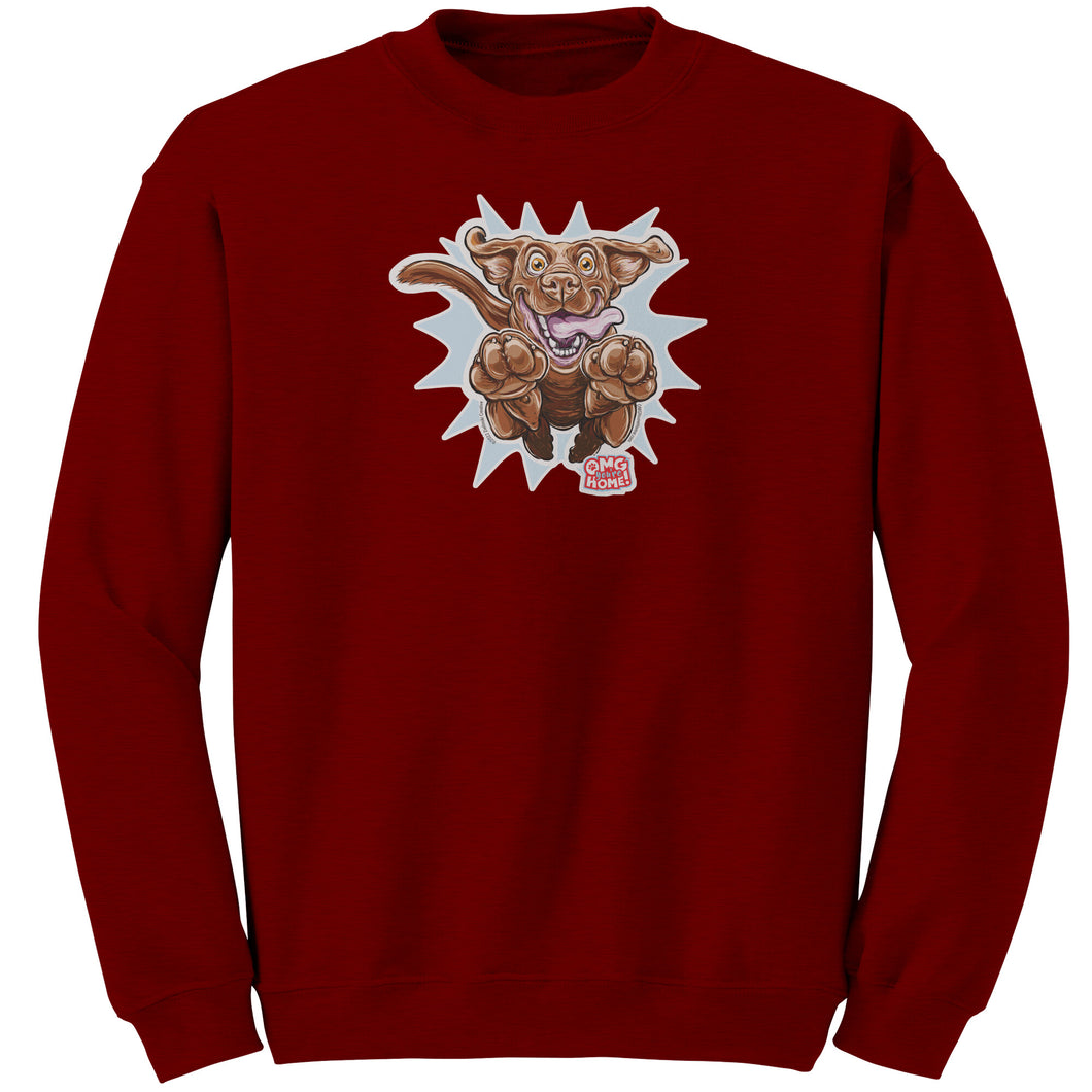 OMG Chocolate Labrador Retriever - Crewneck Sweatshirt
