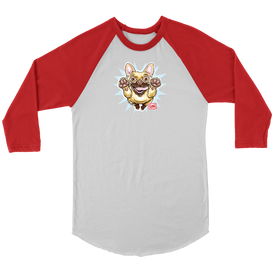 OMG Fawn French Bulldog - Frenchie Dog Lover Shirt - Canvas Unisex 3/4 Raglan