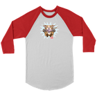 Red Nose Pitbull - Canvas brand Unisex 3/4 Raglan
