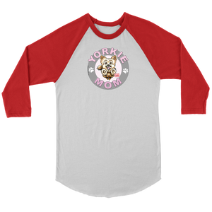 Yorkshire Terrier (Yorkie) Mom - Canvas Unisex 3/4 Raglan