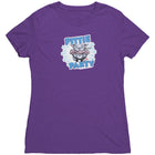 Pittie Party Blue Nose Pitbull Soft Triblend Womens Shirt