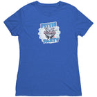 Pittie Party Blue Nose Pitbull Soft Triblend Womens Shirt