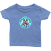 a soft blue short sleeve tee for infants