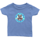 a soft blue short sleeve tee for infants
