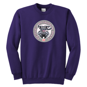 Rescue is My Favorite Breed - Black Labrador Youth Crewneck Sweatshirt