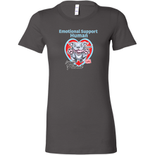 Load image into Gallery viewer, Womens grey t-shirt with Emotional Support Human for my Blue Nose Pitbull design on front