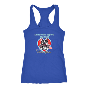 Emotional Support Human - Boston Terrier - Next Level Racerback Tank