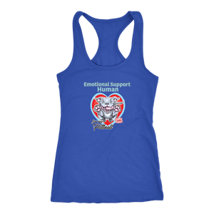 Emotional Support Human - Blue Nose Pitbull - Next Level Racerback Tank