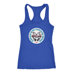 Rescue is my favorite breed - White Staffy Racerback Tank