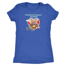 Load image into Gallery viewer, Next Level Womens Shirt featuring the Yellow Labrador Retriever dog design in the Emotional Support Human collection.