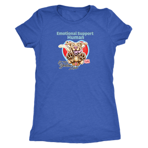 Next Level Womens Shirt featuring the Yellow Labrador Retriever dog design in the Emotional Support Human collection.