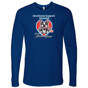 Emotional Support Human - Boston Terrier - Next Level Mens Long Sleeve