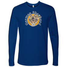 Load image into Gallery viewer, royal blue Next Level Mens Long Sleeve featuring the OMG German Shepherd design