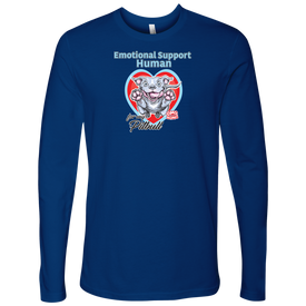 Emotional Support Human - Blue Nose Pitbull - Next Level Mens Long Sleeve