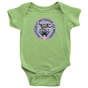 Rescue is My Favorite Breed - Black Labrador Baby Bodysuit