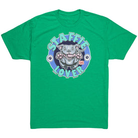 Staffie Dog Lover tshirt in green