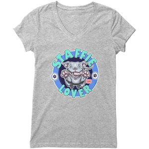 Staffie Lover V-Neck Shirt for Women