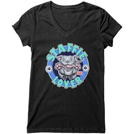 Staffie Lover V-Neck Shirt for Women