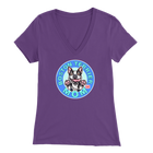 Boston Terrier Mom - Bella Womens V-Neck for the Bostie Mom