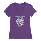 Emotional Support Human - Blue Nose Pitbull Womens V-Neck for Pittie Dog Lovers