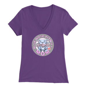 Blue Nose PitBull Mom - Bella Womens V-Neck