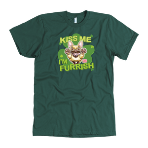 Kiss me I'm furrish - Fawn Frenchie Dog - American Apparel Mens