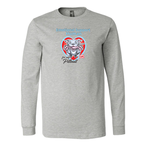 Emotional Support Human - Blue Nose Pitbull - Canvas brand Long Sleeve Shirt